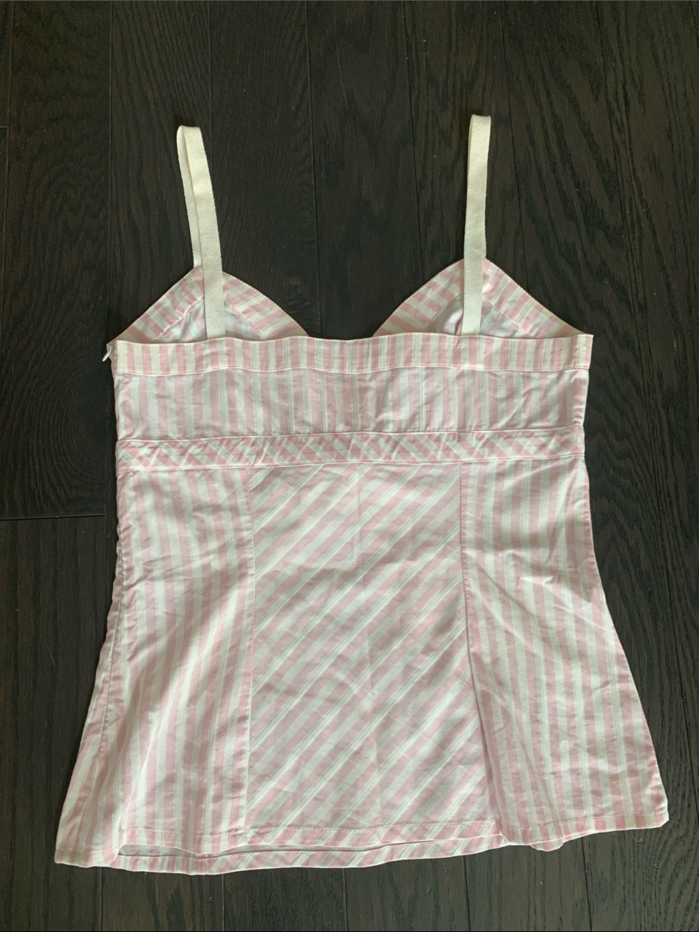 Zara Pink & White Striped Tie-Front Top - Picture 3 of 5